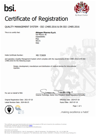BSI CERTIFICATE OF REGISTRATION